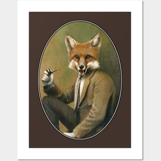 Vintage Hipster Fox Posters and Art